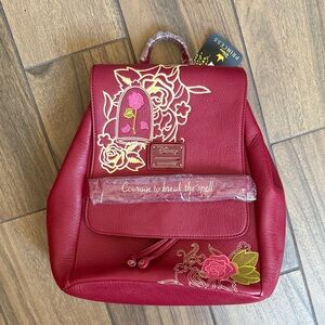 Loungefly Red and Gold Disney Backpack